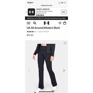 UA all around modern boot yoga pants
